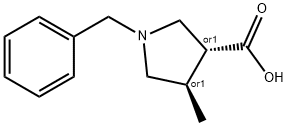 (3R,4R)-1-benzyl-4-methylpyrrolidine-3-carboxylic acid Structure