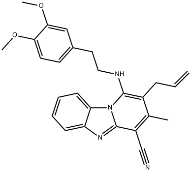 2-allyl-1-((3,4-dimethoxyphenethyl)amino)-3-methylbenzo[4,5]imidazo[1,2-a]pyridine-4-carbonitrile|化合物 T30581