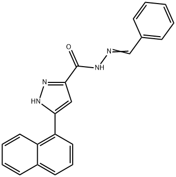 (E)-N-benzylidene-3-(naphthalen-1-yl)-1H-pyrazole-5-carbohydrazide Struktur