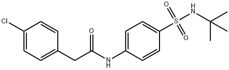 N-[4-(tert-butylsulfamoyl)phenyl]-2-(4-chlorophenyl)acetamide Structure