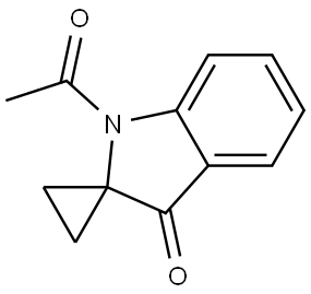 Spiro[cyclopropane-1,2'-[2H]indol]-3'(1'H)-one,1'-acetyl- Structure