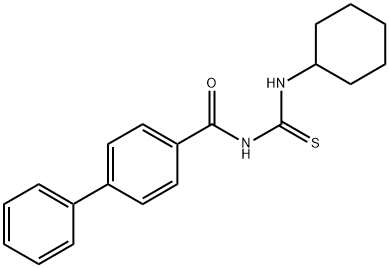 N-[(cyclohexylamino)carbonothioyl]-4-biphenylcarboxamide,642942-61-8,结构式