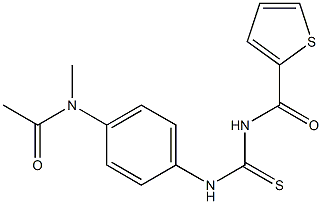 N-[({4-[acetyl(methyl)amino]phenyl}amino)carbonothioyl]-2-thiophenecarboxamide Structure