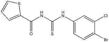 N-{[(4-bromo-3-chlorophenyl)amino]carbonothioyl}-2-thiophenecarboxamide Struktur