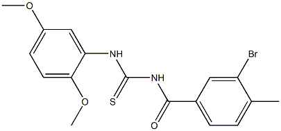 3-bromo-N-{[(2,5-dimethoxyphenyl)amino]carbonothioyl}-4-methylbenzamide,642979-77-9,结构式