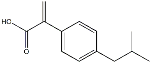 Benzeneacetic acid, a-methylene-4-(2-methylpropyl)-,6448-14-2,结构式