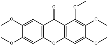 1,2,3,6,7-ペンタメトキシキサントン 化学構造式