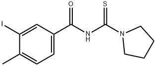 3-iodo-4-methyl-N-(1-pyrrolidinylcarbonothioyl)benzamide Struktur