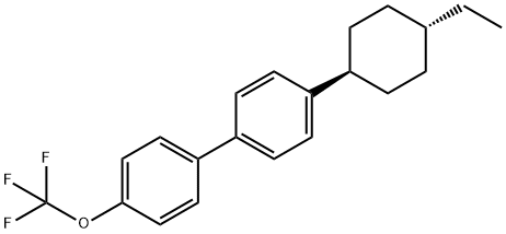 1,1'-Biphenyl, 4-(trans-4-ethylcyclohexyl)-4'-(trifluoromethoxy)- Structure