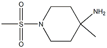 4-甲基-1-(甲磺酰基)哌啶-4-胺 结构式