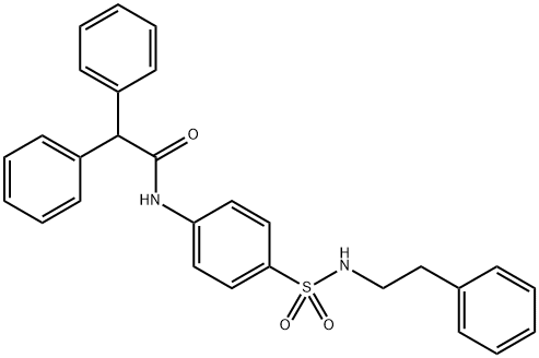 2,2-diphenyl-N-[4-(2-phenylethylsulfamoyl)phenyl]acetamide Structure