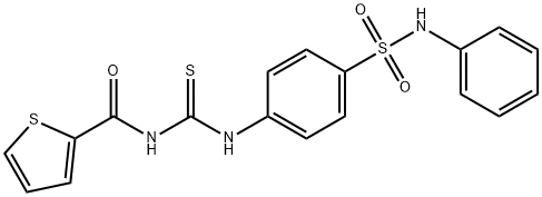 N-({[4-(anilinosulfonyl)phenyl]amino}carbonothioyl)-2-thiophenecarboxamide 化学構造式