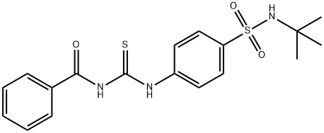 N-[({4-[(tert-butylamino)sulfonyl]phenyl}amino)carbonothioyl]benzamide,651299-56-8,结构式