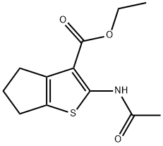 ethyl 2-acetamido-5,6-dihydro-4H-cyclopenta[b]thiophene-3-carboxylate,65416-88-8,结构式