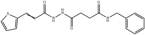 N-benzyl-4-oxo-4-{2-[3-(2-thienyl)acryloyl]hydrazino}butanamide Structure