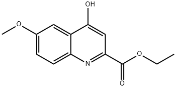 2-Quinolinecarboxylic acid, 4-hydroxy-6-methoxy-, ethyl ester Struktur