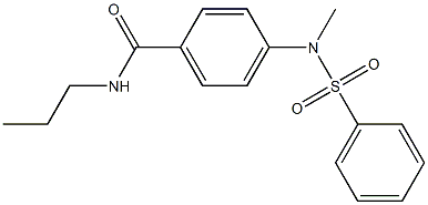 4-[benzenesulfonyl(methyl)amino]-N-propylbenzamide,667877-21-6,结构式