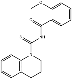 N-(3,4-dihydro-1(2H)-quinolinylcarbonothioyl)-2-methoxybenzamide Struktur