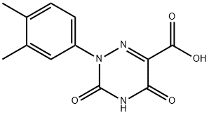 2-(3,4-Dimethyl-phenyl)-3,5-dioxo-2,3,4,5-tetrahydro-[1,2,4]triazine-6-carboxylic acid 化学構造式