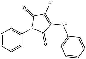 1H-Pyrrole-2,5-dione, 3-chloro-1-phenyl-4-(phenylamino)- 化学構造式