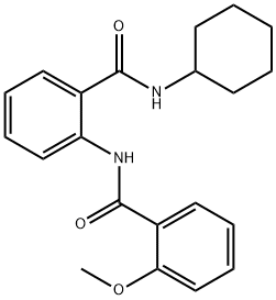 N-{2-[(cyclohexylamino)carbonyl]phenyl}-2-methoxybenzamide Struktur