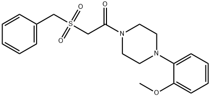 2-(benzylsulfonyl)-1-[4-(2-methoxyphenyl)piperazin-1-yl]ethanone,701240-59-7,结构式