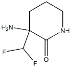 2-Piperidinone, 3-amino-3-(difluoromethyl)- Struktur