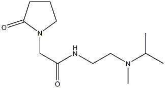 1-Pyrrolidineacetamide, N-[2-[methyl(1-methylethyl)amino]ethyl]-2-oxo-,70717-53-2,结构式