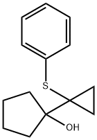 1-(1-(PHENYLTHIO)CYCLOPROPYL)CYCLOPENTANOL 化学構造式