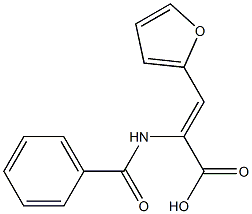 2-Propenoic acid, 2-(benzoylamino)-3-(2-furanyl)- Struktur