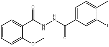 3-iodo-N'-(2-methoxybenzoyl)-4-methylbenzohydrazide 化学構造式