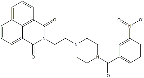 2-[2-[4-(3-nitrobenzoyl)piperazin-1-yl]ethyl]benzo[de]isoquinoline-1,3-dione,714262-93-8,结构式