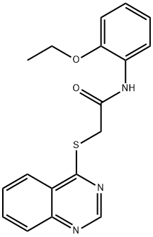 N-(2-ethoxyphenyl)-2-(quinazolin-4-ylthio)acetamide 化学構造式