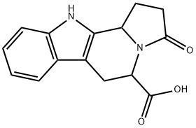 3-oxo-1,2,5,6,11,11b-hexahydroindolizino[8,7-b]indole-5-carboxylic acid 结构式