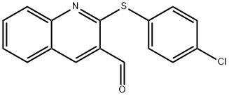 2-(4-Chloro-phenylsulfanyl)-quinoline-3-carbaldehyde Struktur