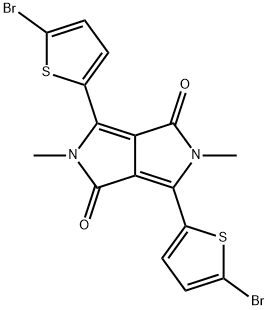 Pyrrolo[3,4-c]pyrrole-1,4-dione, 3,6-bis(5-bromo-2-thienyl)-2,5-dihydro-2,5-dimethyl-,777079-56-8,结构式