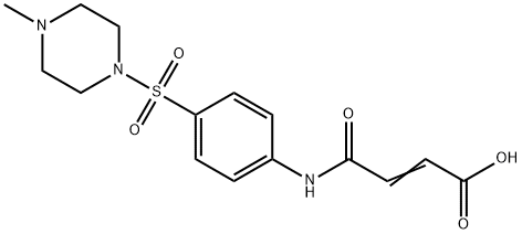 4-({4-[(4-methyl-1-piperazinyl)sulfonyl]phenyl}amino)-4-oxo-2-butenoic acid 化学構造式