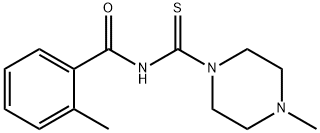 2-methyl-N-[(4-methyl-1-piperazinyl)carbonothioyl]benzamide Struktur