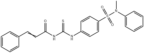 N-{[(4-{[methyl(phenyl)amino]sulfonyl}phenyl)amino]carbonothioyl}-3-phenylacrylamide,791792-70-6,结构式