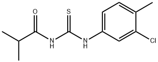 N-{[(3-chloro-4-methylphenyl)amino]carbonothioyl}-2-methylpropanamide Struktur