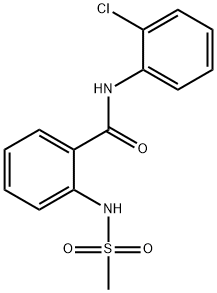 N-(2-chlorophenyl)-2-(methanesulfonamido)benzamide 化学構造式
