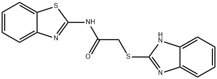 2-((1H-benzo[d]imidazol-2-yl)thio)-N-(benzo[d]thiazol-2-yl)acetamide Structure