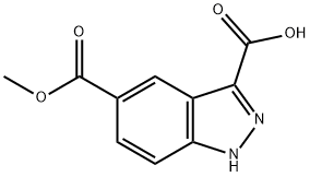 1H-Indazole-3,5-dicarboxylic acid 5-methyl ester Struktur