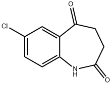 7-chloro-3,4-dihydro-1H-benzo[b]azepine-2,5-dione 化学構造式