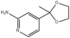 4-(2-METHYL-1,3-DIOXOLAN-2-YL)PYRIDIN-2-AMINE,80882-44-6,结构式