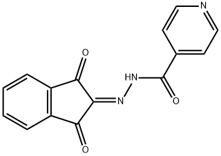 4-吡啶羧酸,2-(1,3-二氢-1,3-二氧-2H-茚-2-亚基)酰肼 结构式