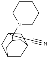 2-Piperidin-1-yl-adamantane-2-carbonitrile 化学構造式