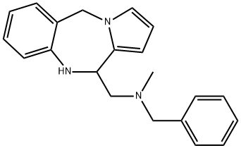 N-苯甲基-1-(10,11-二氢-5H-苯并[E]吡咯并[1,2-A][1,4]重氮基庚英-11-基)-N-甲基甲胺,81729-48-8,结构式