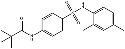 N-(4-{[(2,4-dimethylphenyl)amino]sulfonyl}phenyl)-2,2-dimethylpropanamide Struktur