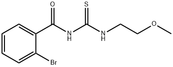 2-bromo-N-{[(2-methoxyethyl)amino]carbonothioyl}benzamide Struktur